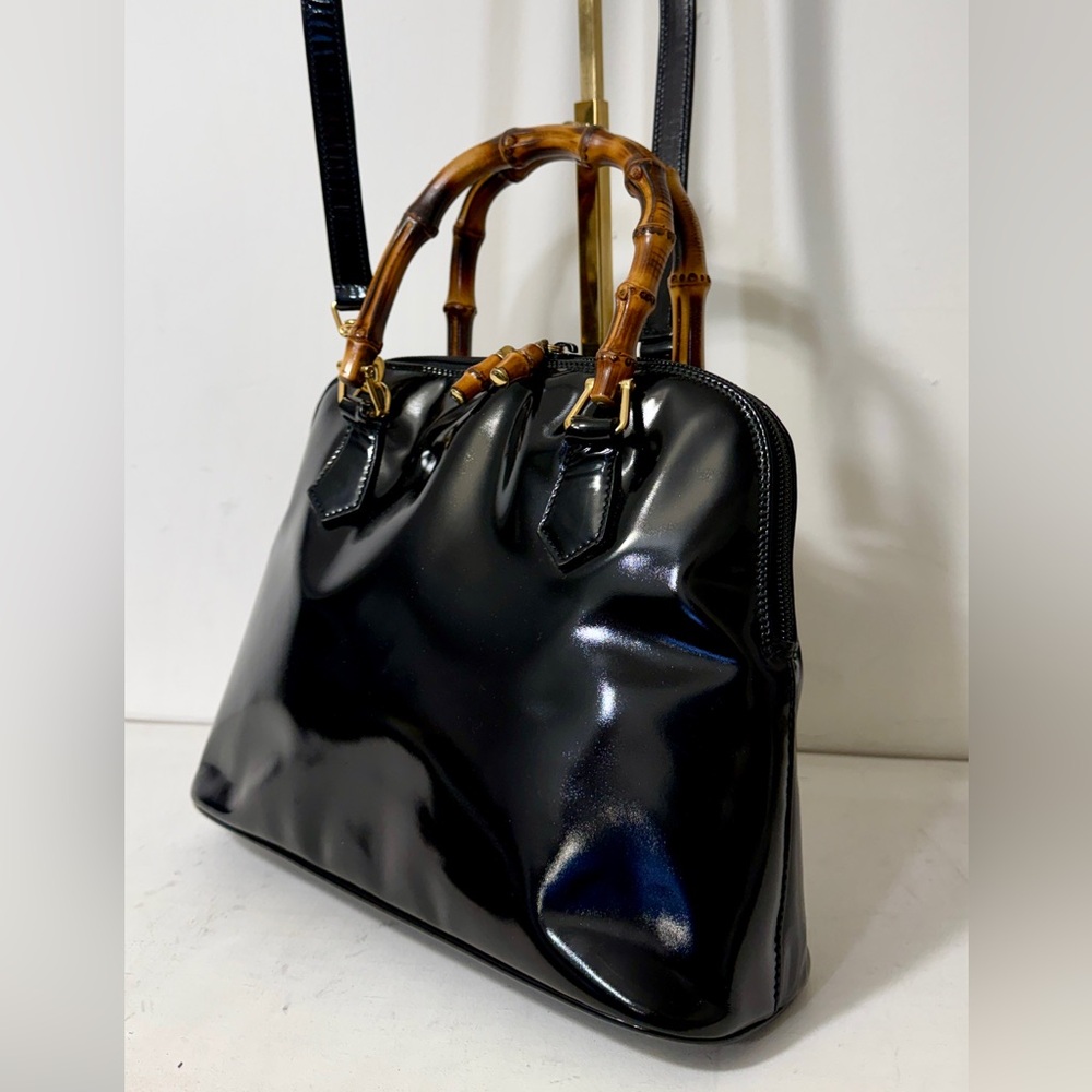 Authentic GUCCI Bamboo handles 2way hand Bag - Picture 3 of 15
